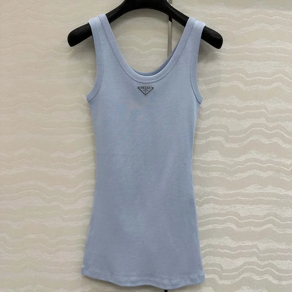 Prada Ribbed Knit Top for Men in Blue