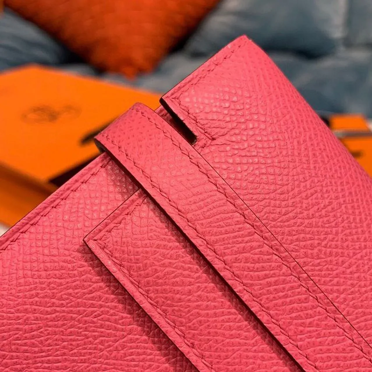 Hermes Kelly Wallet To Go Woc Pink With Gold Toned Hardware Bag / Hermes Kelly Wallet To Go Woc Pink With Gold Toned Hardware Bag /