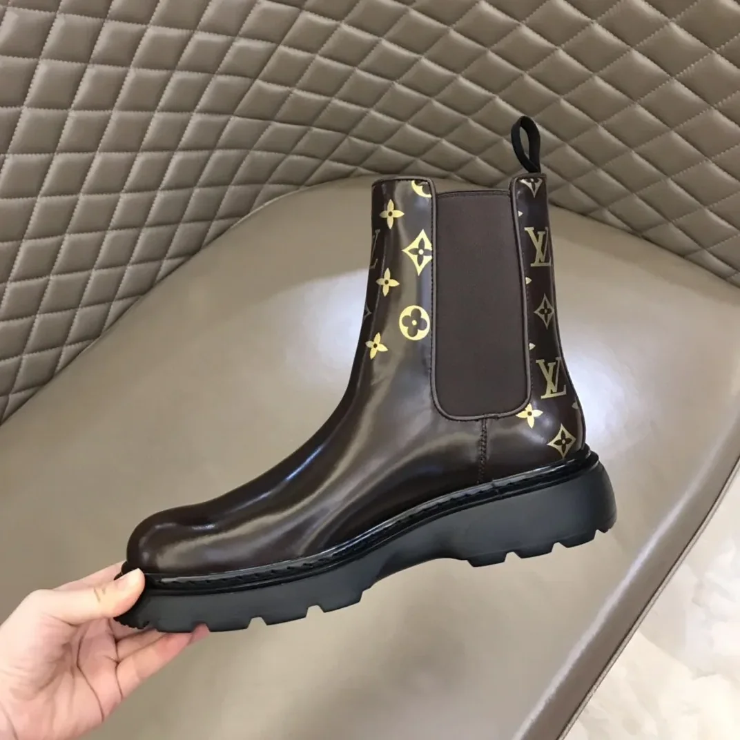 Louis Vuitton LV Bold Chelsea Boots Monogram Flower Brown 1A9FEI Louis Vuitton LV Bold Chelsea Boots Monogram Flower Brown 1A9FEI