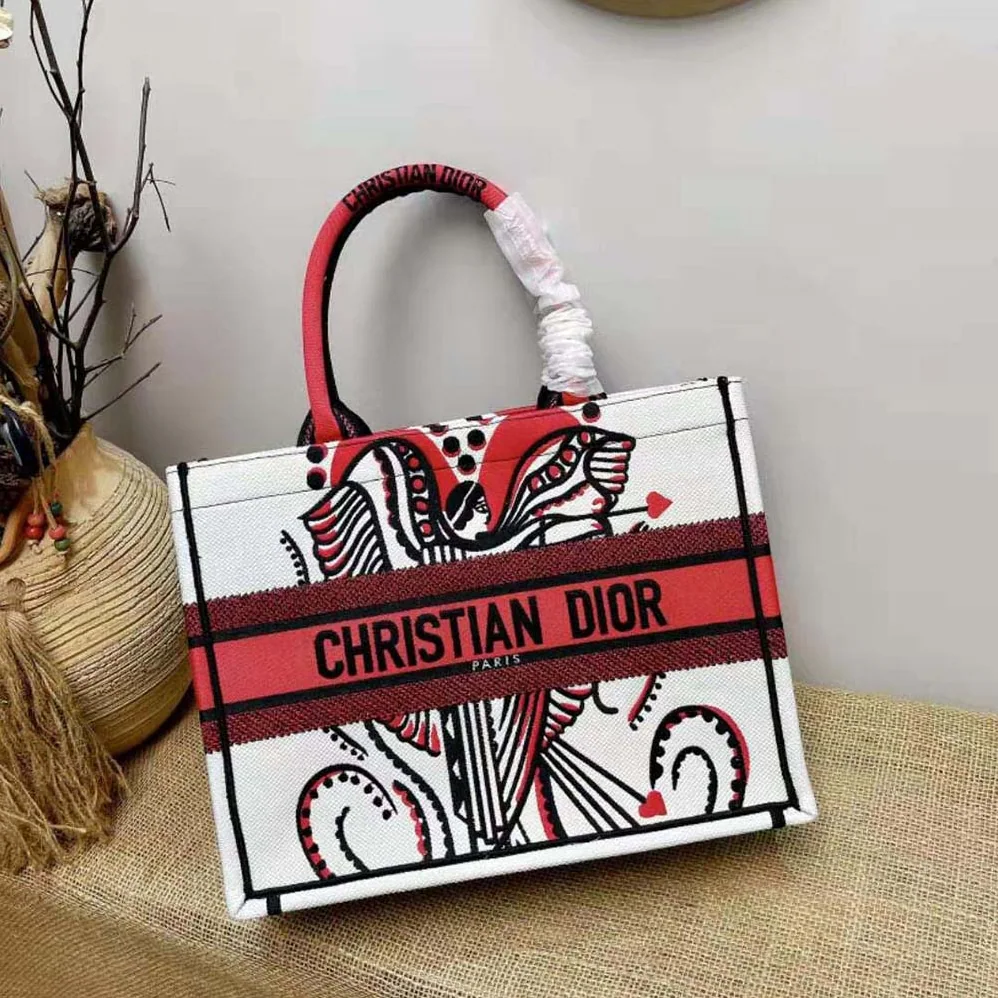Dior Medium Dior Book Tote Latte Multicolor Cupidon Embroidery for Women Dior Medium Dior Book Tote Latte Multicolor Cupidon Embroidery for Women