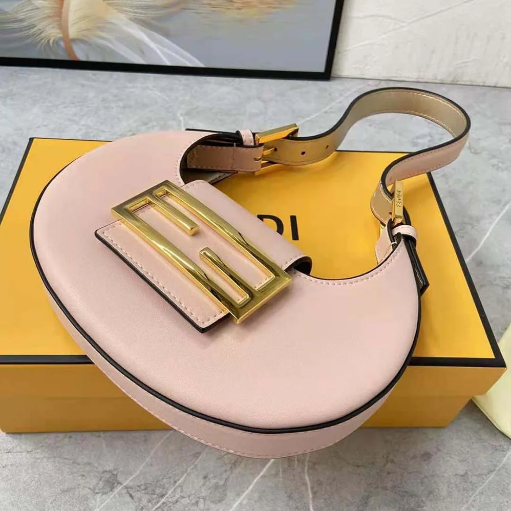 Fendi Cookie Pale Pink Leather Mini Bag for Women Fendi Cookie Pale Pink Leather Mini Bag for Women
