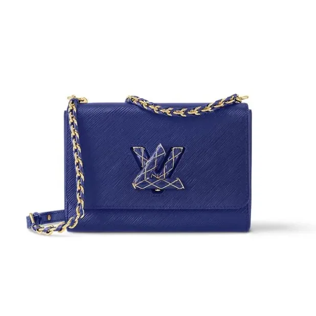 Louis Vuitton Twist MM Bag Blue - / 9 Inches Louis Vuitton Twist MM Bag Blue - / 9 Inches