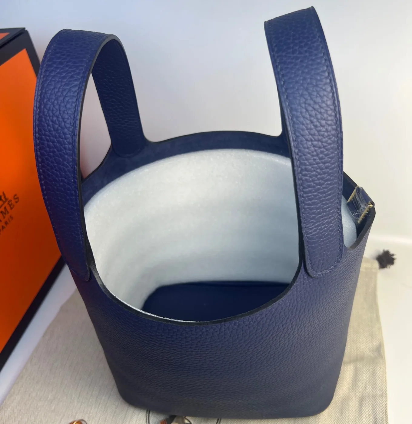 Hermes Picotin Lock 18 Top Handle Bag in Blue Saphir Gold Hardware Hermes Picotin Lock 18 Top Handle Bag in Blue Saphir Gold Hardware