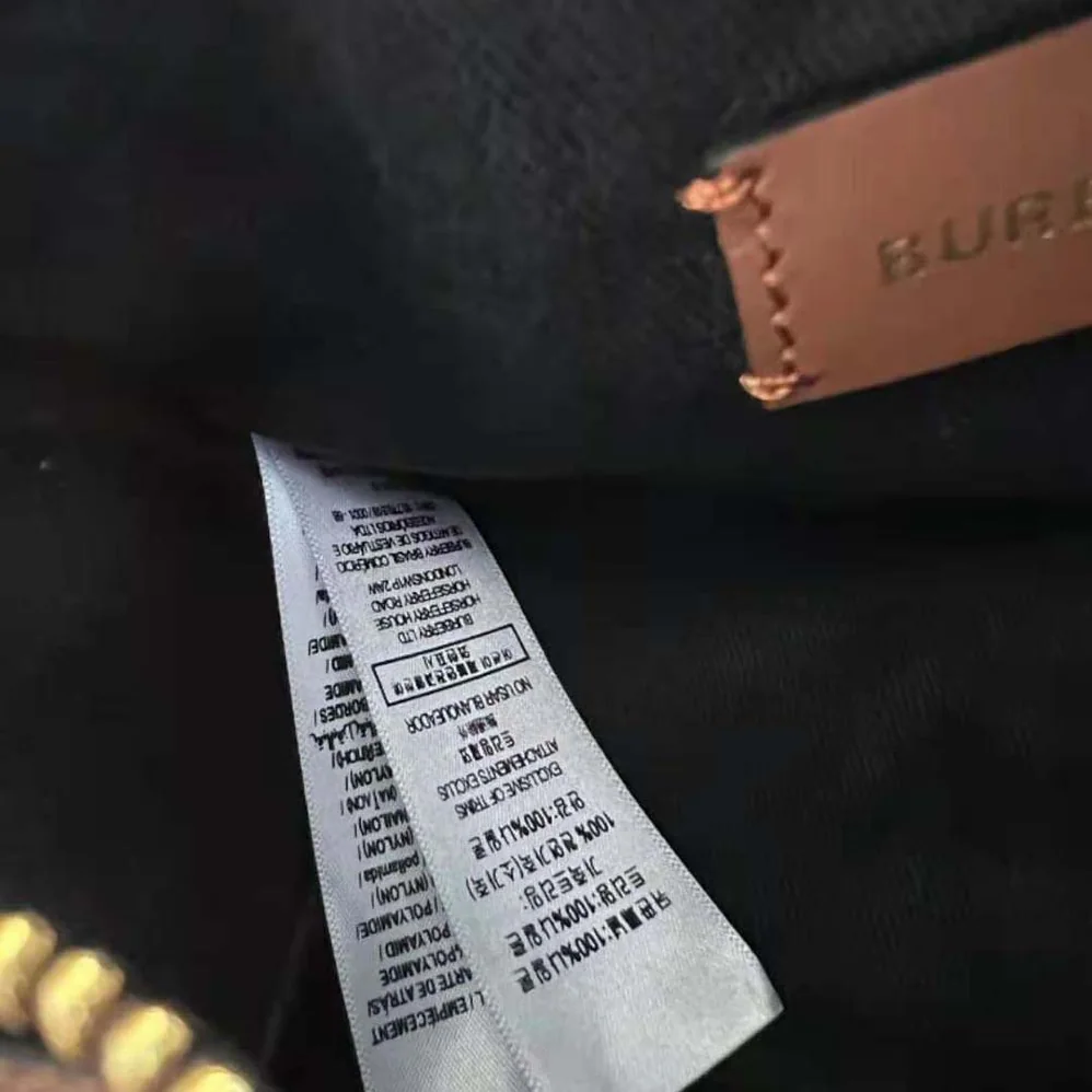 Burberry Mini Check Bowling Bag for Women in Black