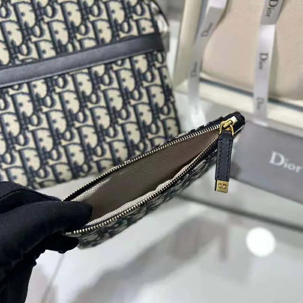 Dior Diortravel Travel Kit Blue Dior Oblique Jacquard for Unisex