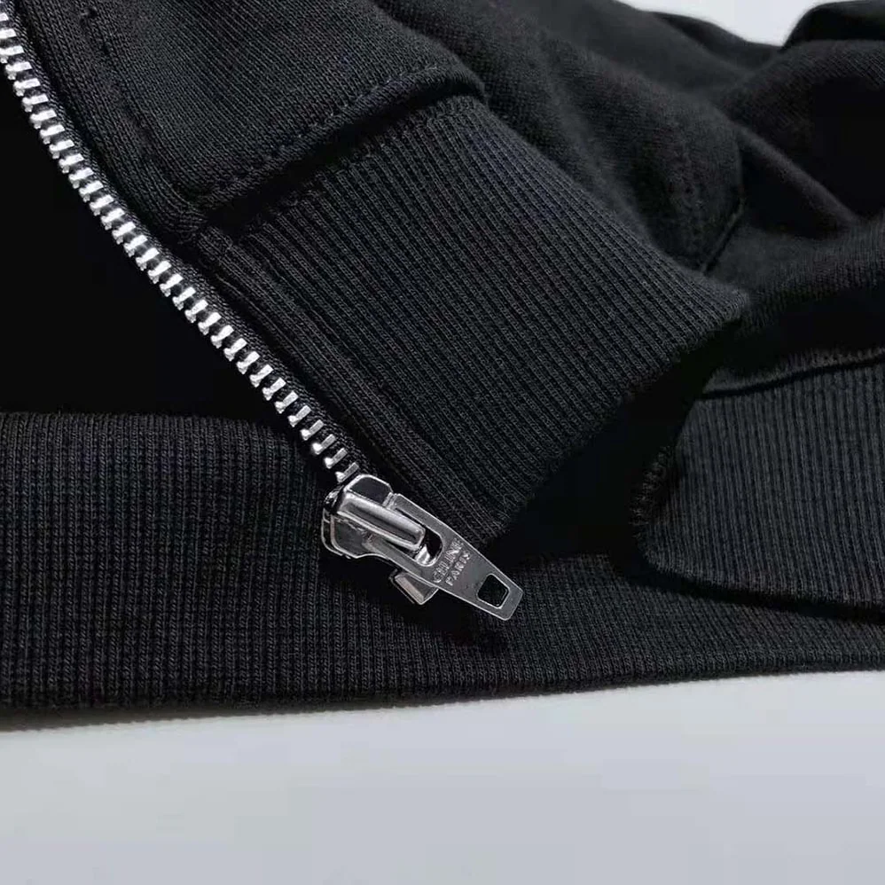 Celine Loose Sweatshirt in Cotton Fleece for Women in Black Celine Loose Sweatshirt in Cotton Fleece for Women in Black