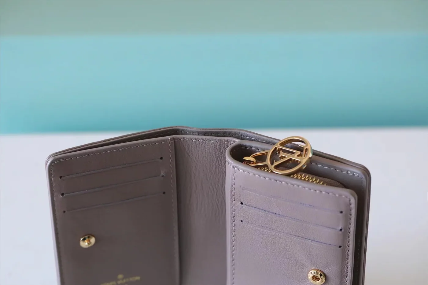 Louis Vuitton Lou Wallet / Monogram Embossed Light Brown Gold Hardware Louis Vuitton Lou Wallet / Monogram Embossed Light Brown Gold Hardware