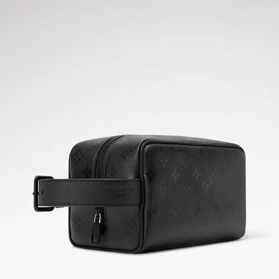 Louis Vuitton Locker Dopp Kit / Black Monogram Midnight Black Hardware