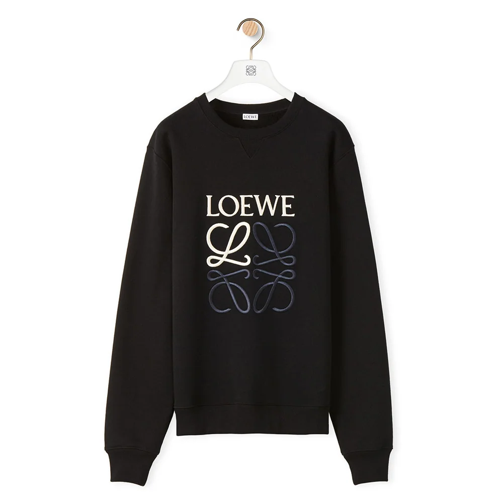 Loewe Anagram Sweatshirt in Cotton for Women in Black