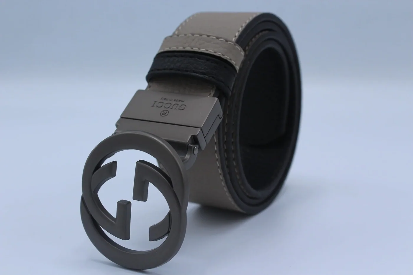 Reversible GG Buckle Leather Belt