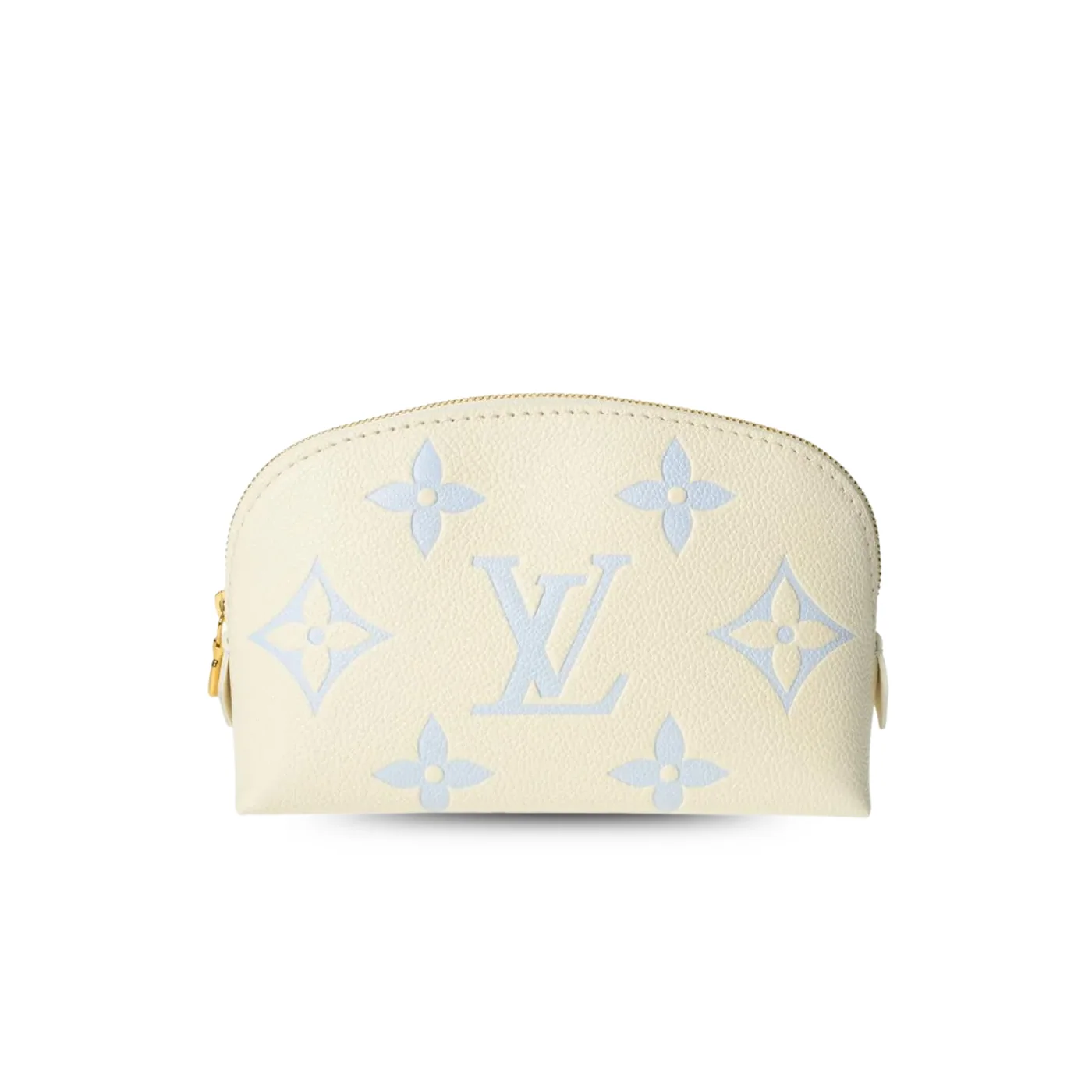 Louis Vuitton Pochette Cosmetique PM Clutch & Pouch in Beige Gold Hardware Louis Vuitton Pochette Cosmetique PM Clutch & Pouch in Beige Gold Hardware