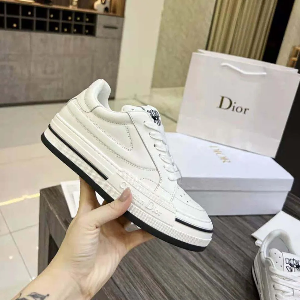 Dior D for Women in Freeway Sneaker White Calfskin Dior D for Women in Freeway Sneaker White Calfskin