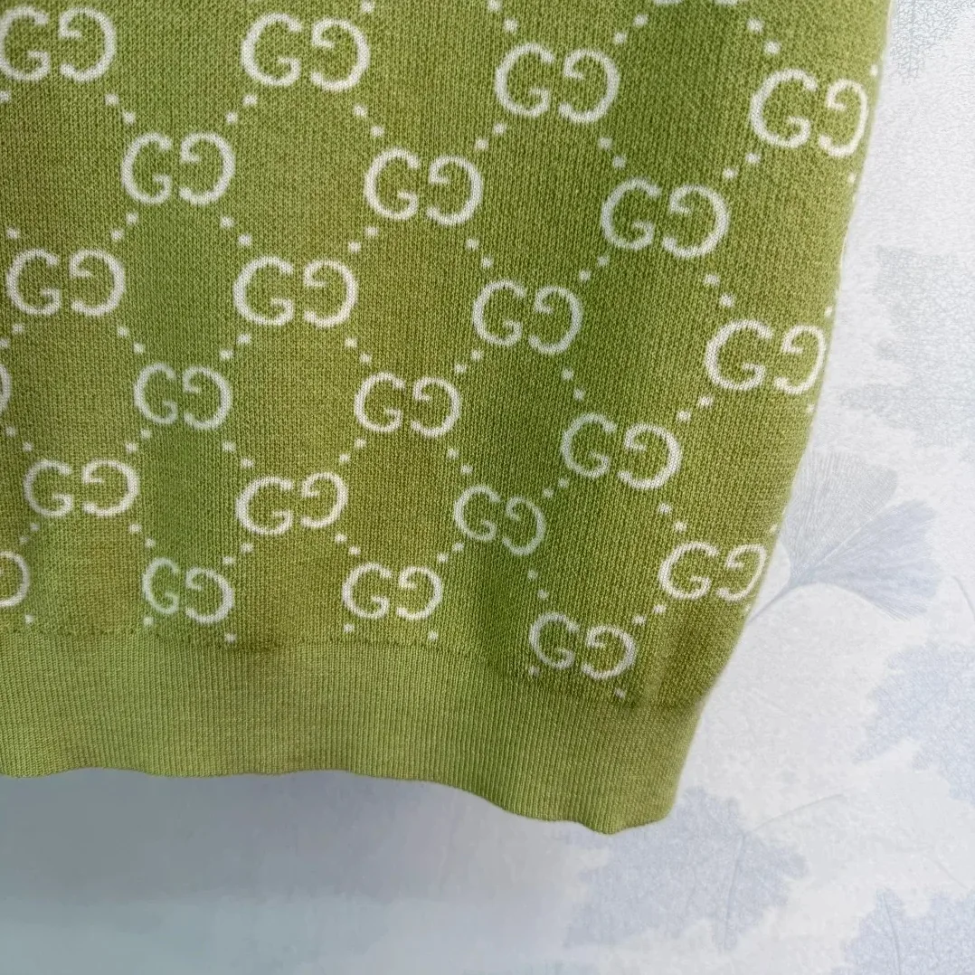 Gucci GG Monogram Sleeveless Top Sage Green Gucci GG Monogram Sleeveless Top Sage Green