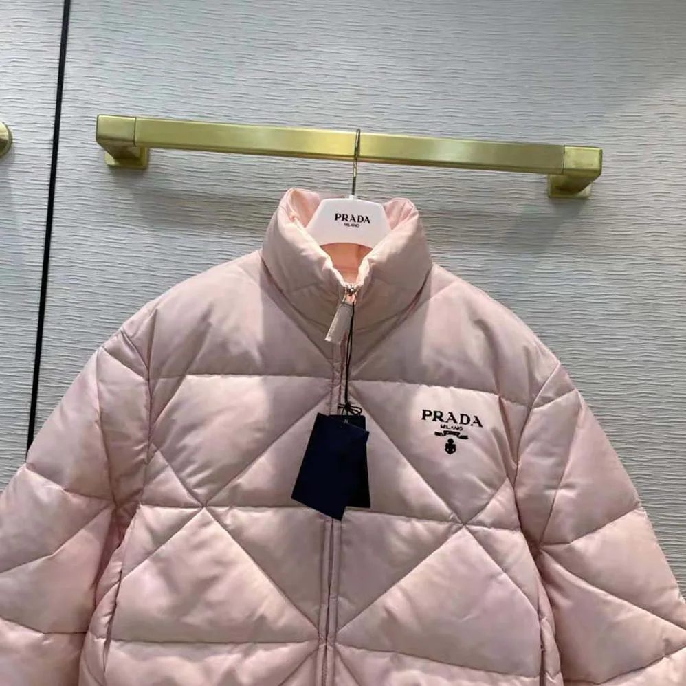 Prada Re-Nylon Gabardine Cropped Down Jacket for Women