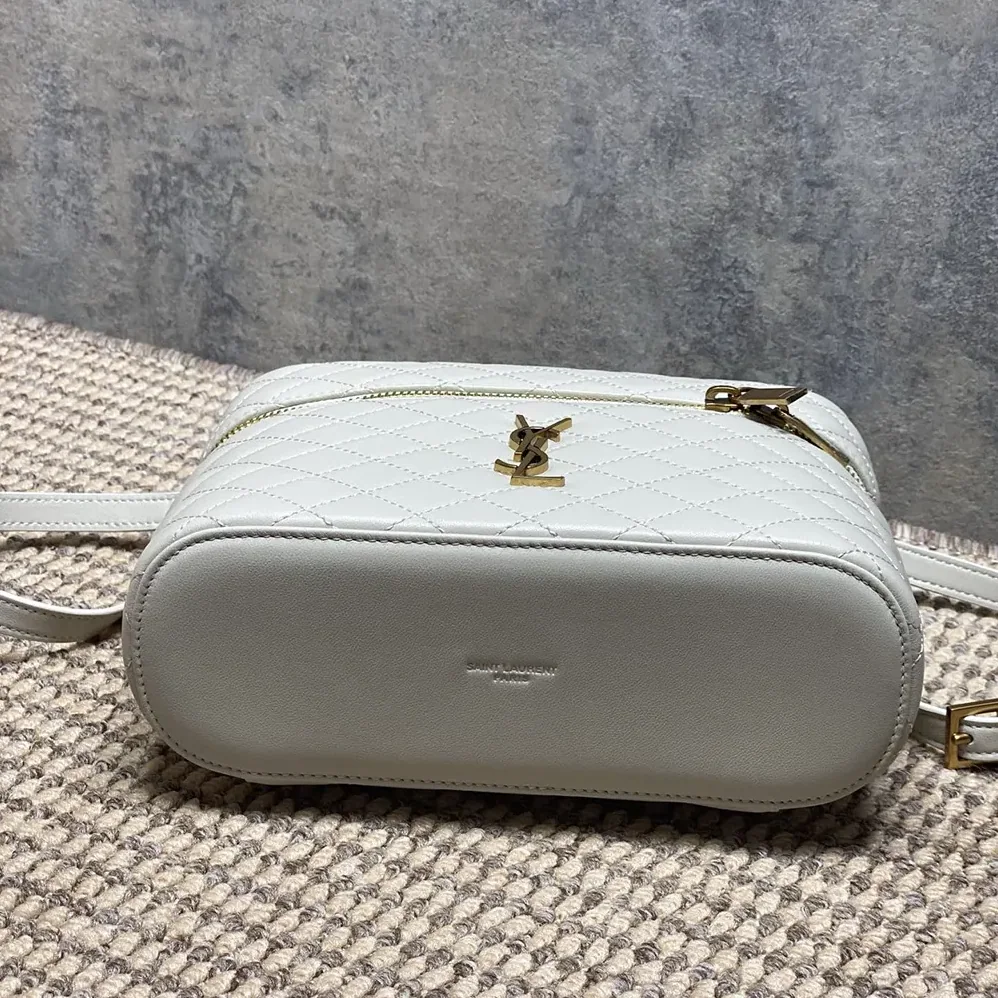 Saint Laurent YSL Gaby Large Vanity Bag In Lambskin for Women in White