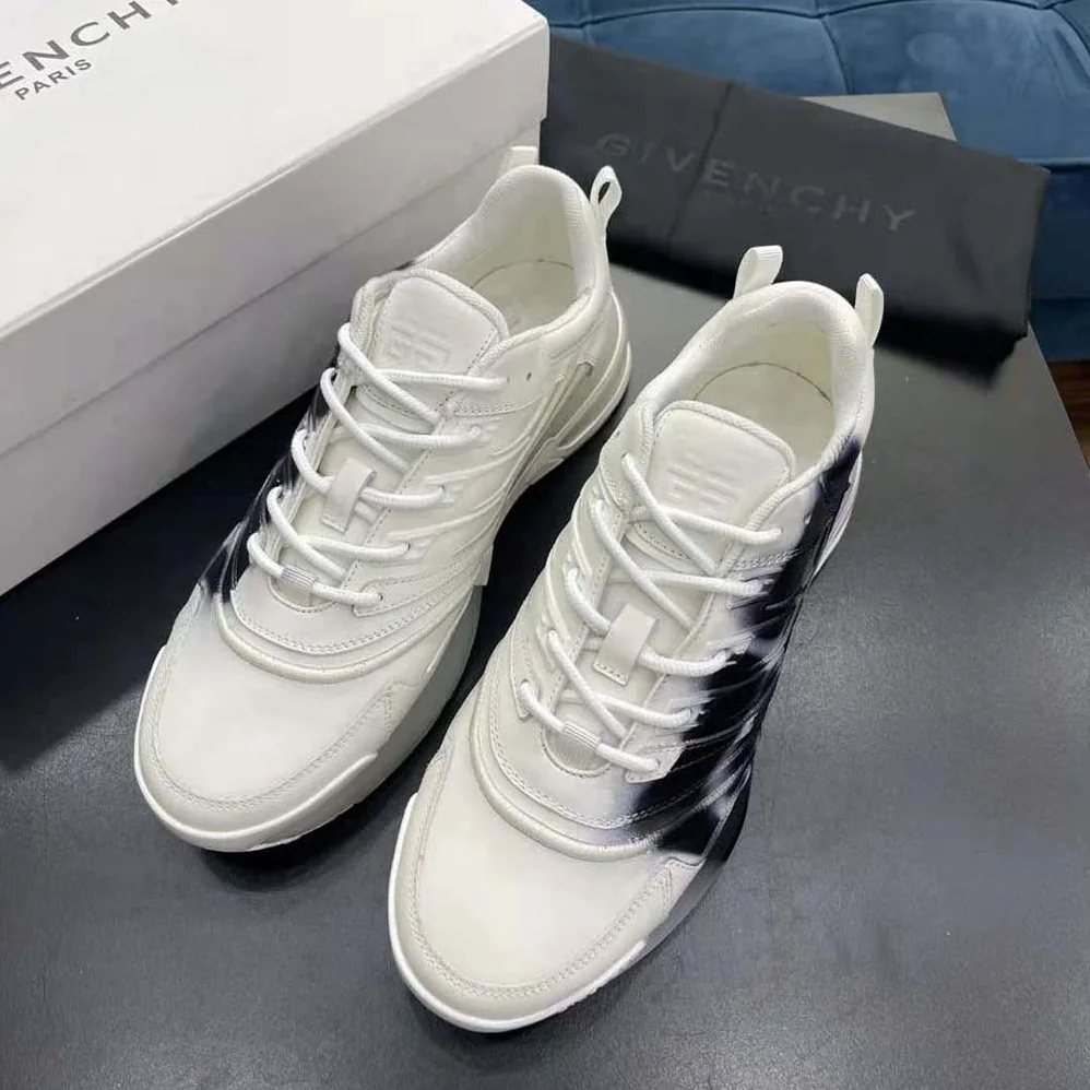 Givenchy Giv 1 Sneakers in Leather with Tag Effect Print for Men in White