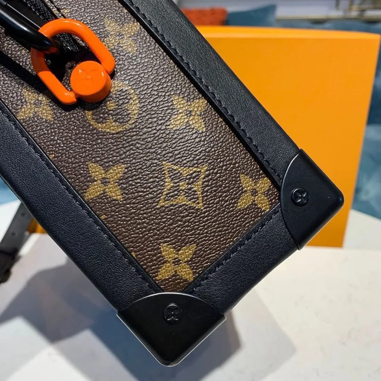 Louis Vuitton Soft Trunk Crossbody / Brown Monogram Canvas Black Hardware Louis Vuitton Soft Trunk Crossbody / Brown Monogram Canvas Black Hardware