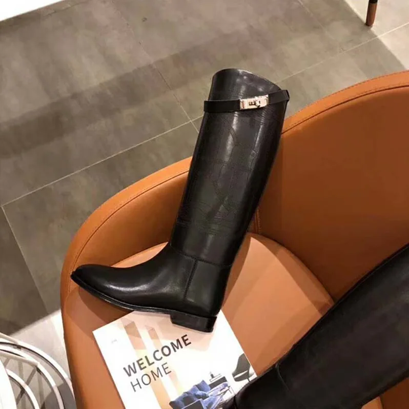 Hermes Shoes Jumping Boot in Calfskin for Women in Black Hermes Shoes Jumping Boot in Calfskin for Women in Black