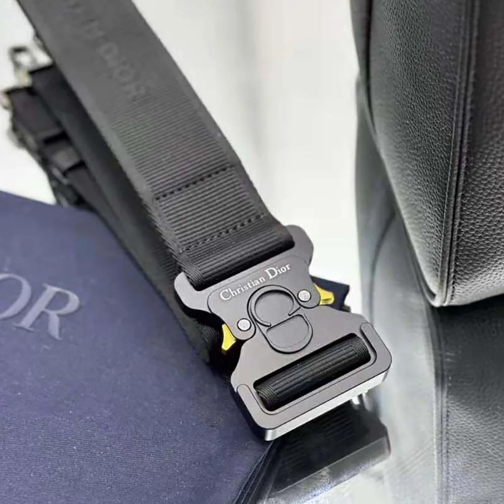 Dior By Erl Dior Lingot 50 Bag Black Grained Calfskin for Men Dior By Erl Dior Lingot 50 Bag Black Grained Calfskin for Men