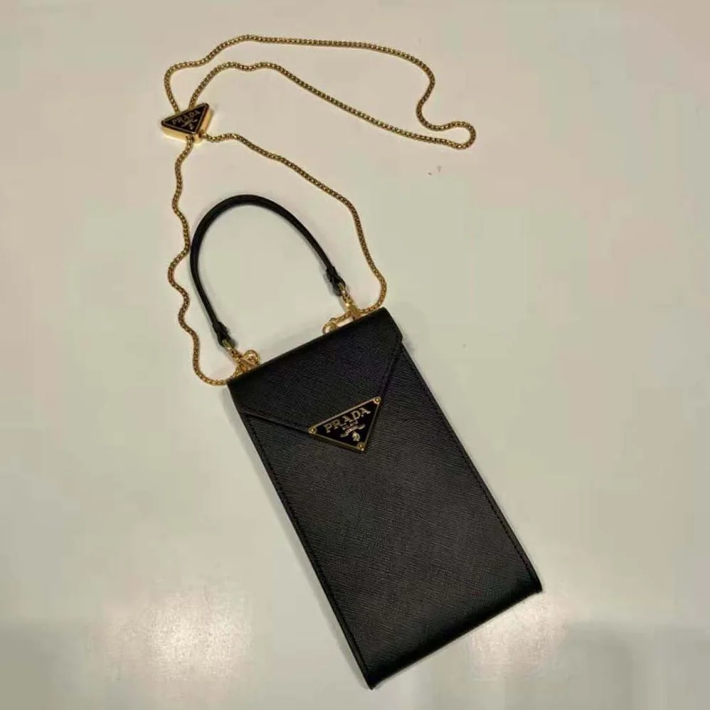 Prada Saffiano Leather Mini-Bag for Women in Black