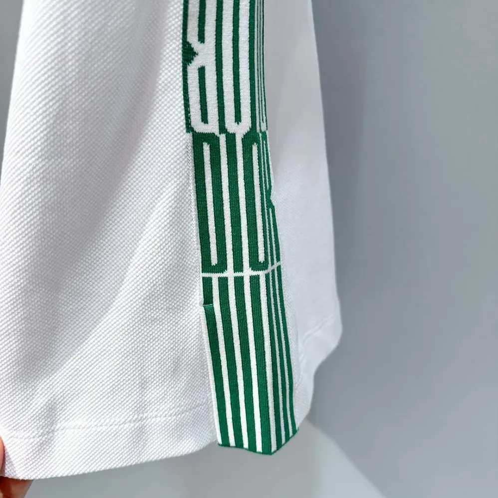 Dior Vibe Sleeveless Polo Shirt White Cotton Jersey with Pine Green Dior Graphique Motif for Women Dior Vibe Sleeveless Polo Shirt White Cotton Jersey with Pine Green Dior Graphique Motif for Women