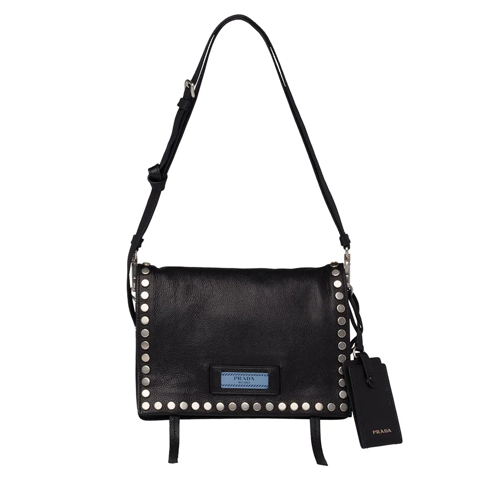 Prada Etiquette Bag in Calf Leather for Women in Black