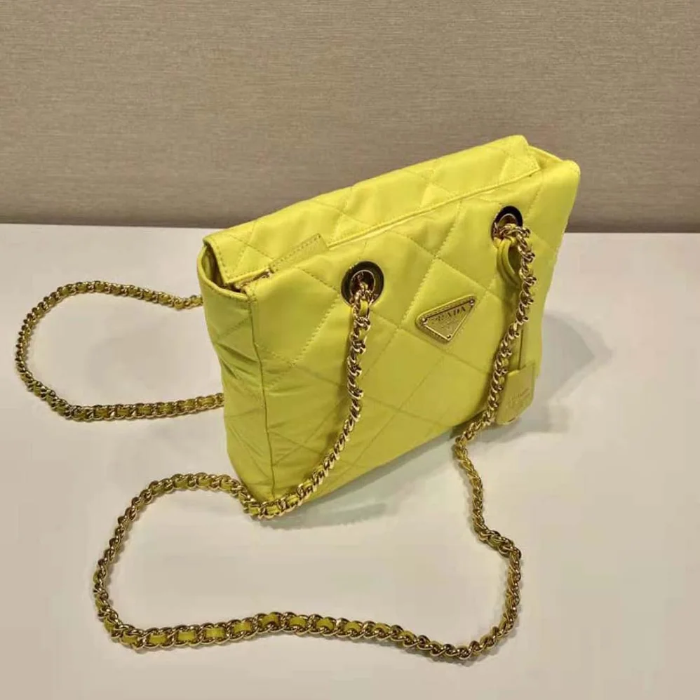 Prada Re-Edition 1995 Chaîne Re-Nylon Tote Bag for Women in Lime