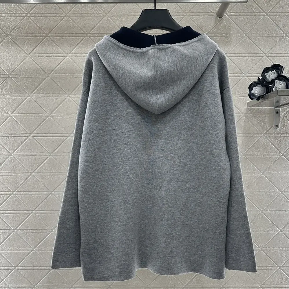 Miu Miu Cashmere Cardigan Hoodie for Women Miu Miu Cashmere Cardigan Hoodie for Women