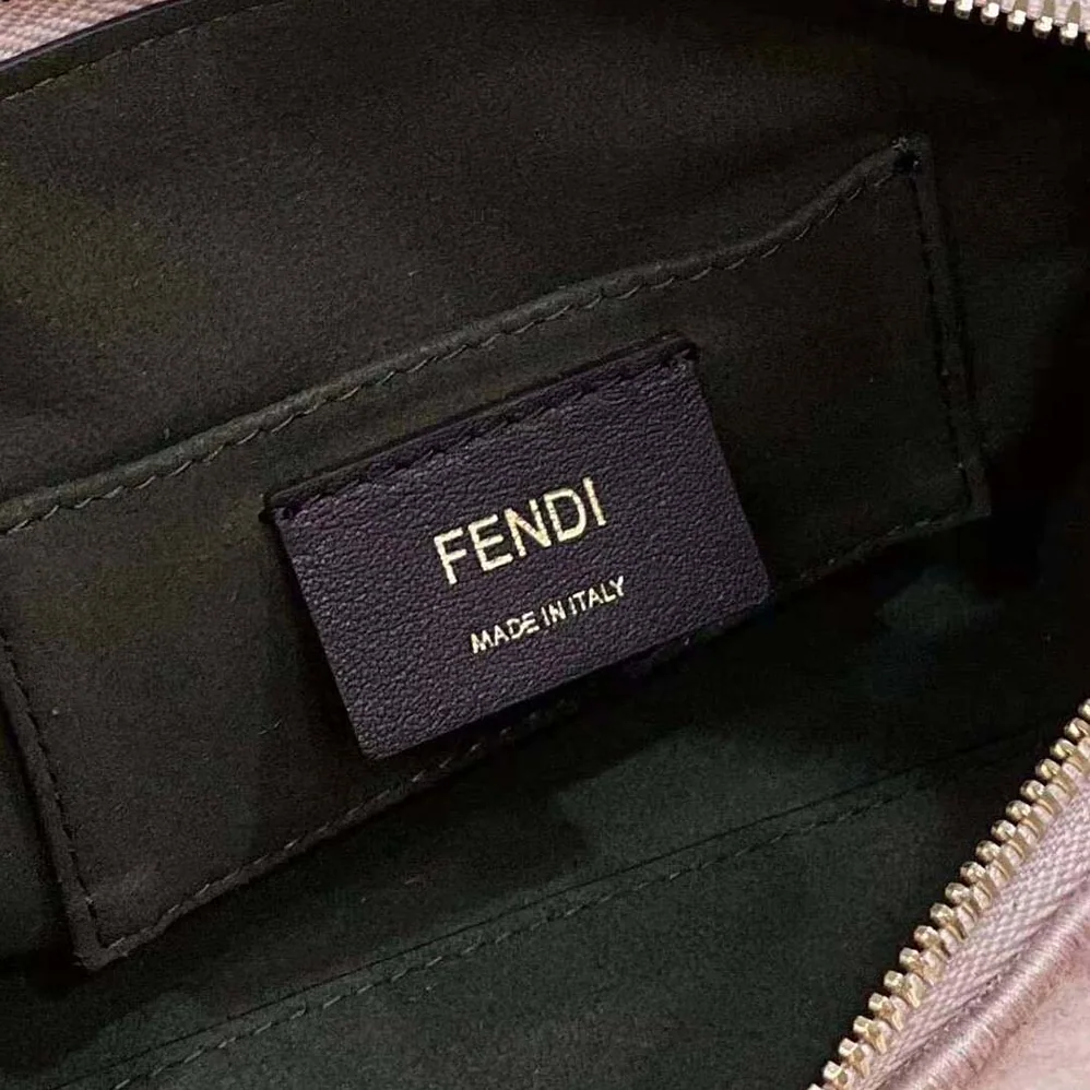 Fendi By The Way Mini Light Pink Sheepskin Small Boston Bag for Women