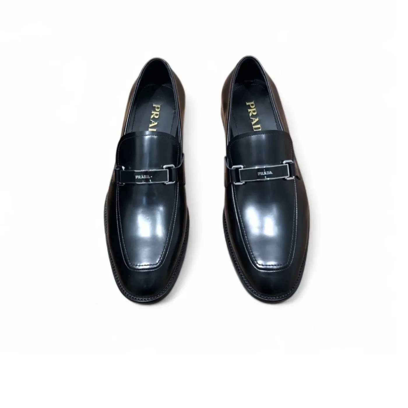 Prada Brushed Loafers Black in PRD Prada Brushed Loafers Black in PRD