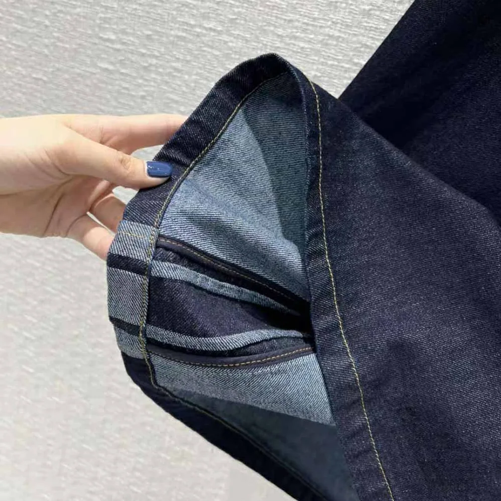 Dior Denim Couture Mid-Length Skirt Deep Blue Lightweight Cotton Denim for Women Dior Denim Couture Mid-Length Skirt Deep Blue Lightweight Cotton Denim for Women