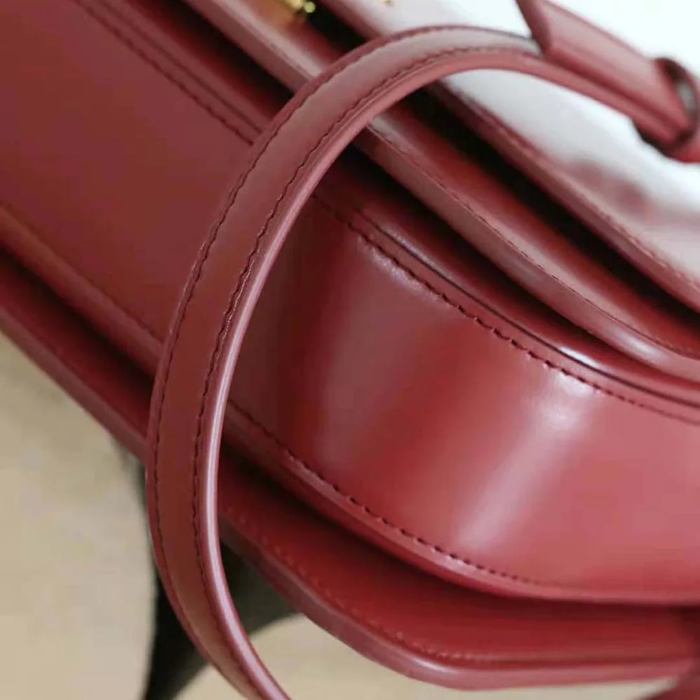 Loewe Goya Bag in Silk Calfskin for Women in Maroon Loewe Goya Bag in Silk Calfskin for Women in Maroon