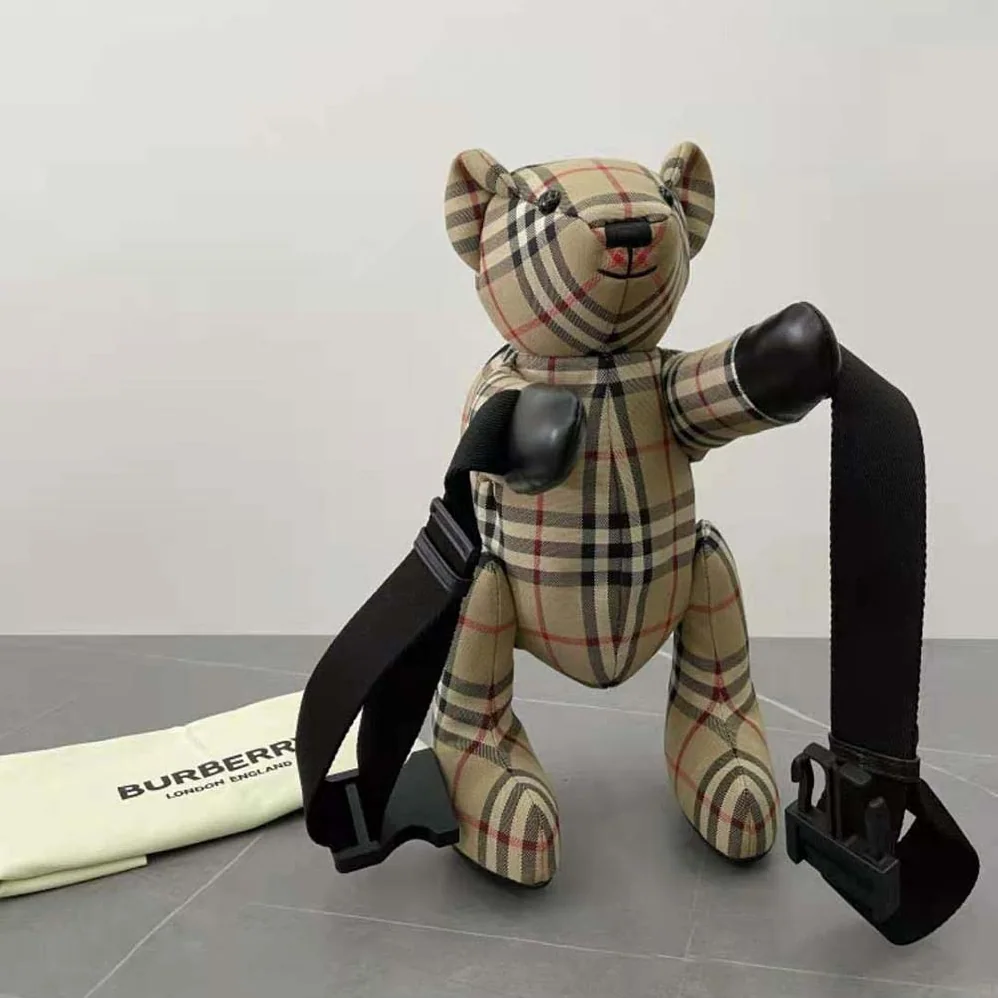 Burberry Exaggerated Check Thomas Bear Bum Bag for Women Burberry Exaggerated Check Thomas Bear Bum Bag for Women
