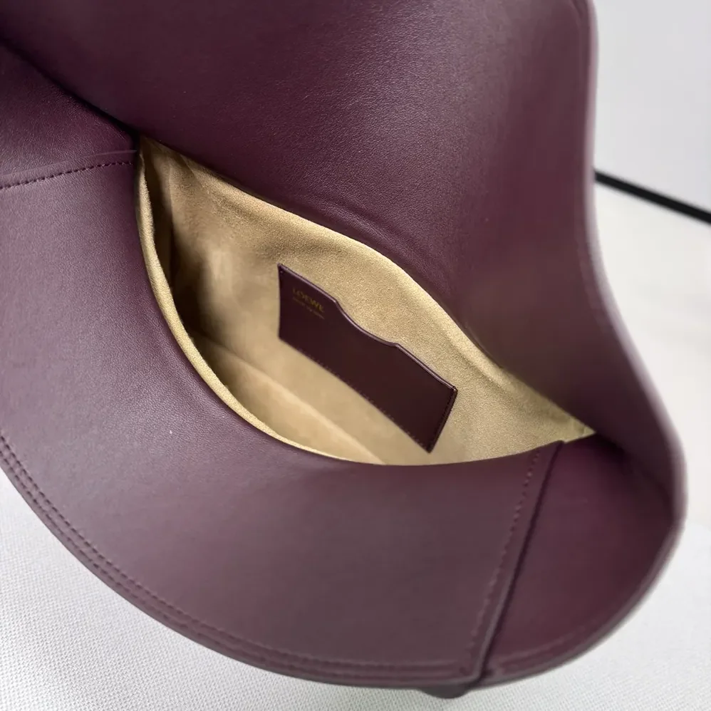 Loewe Medium Ola Bag in Smooth Calfskin for Women in Dark Burgundy Loewe Medium Ola Bag in Smooth Calfskin for Women in Dark Burgundy