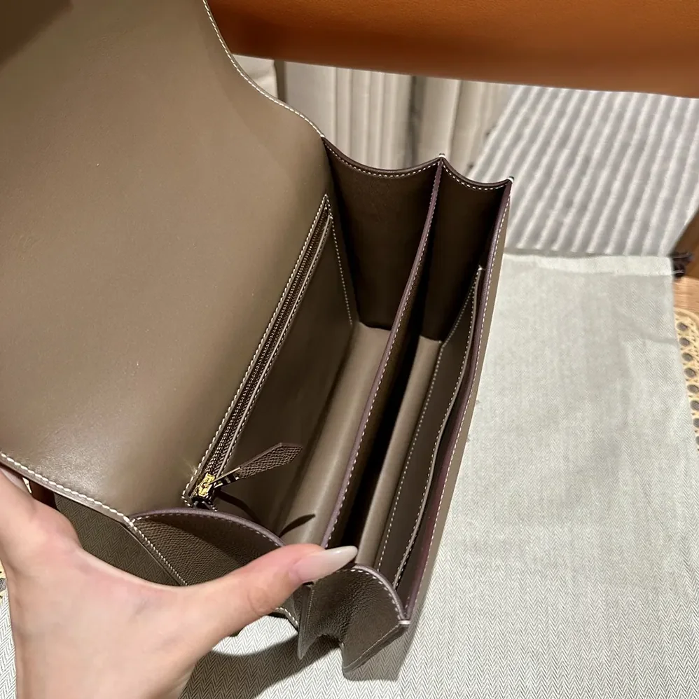 Hermes Constance 24 Bag Epsom Leather for Women in Gray/Gold Hermes Constance 24 Bag Epsom Leather for Women in Gray/Gold