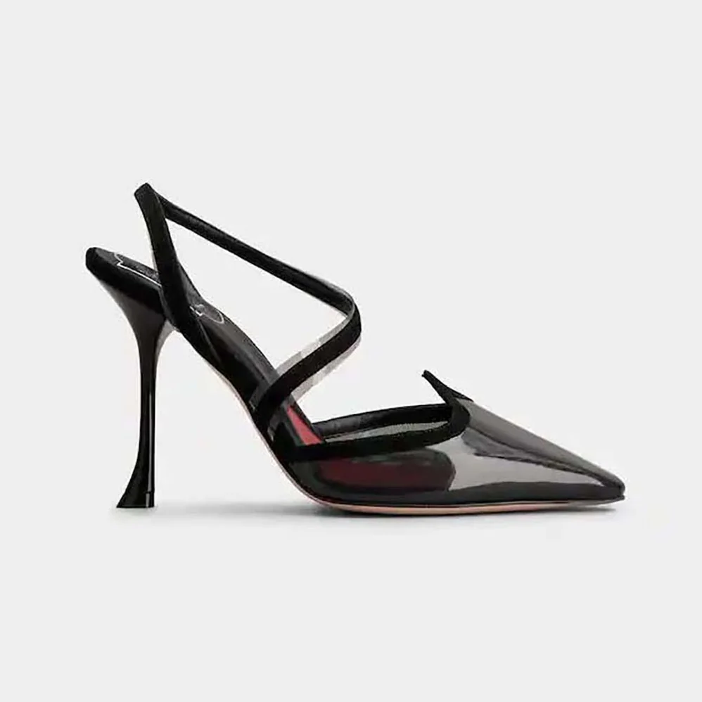 Roger Vivier I Love Vivier Slingback Pumps in PVC for Women in Black Roger Vivier I Love Vivier Slingback Pumps in PVC for Women in Black
