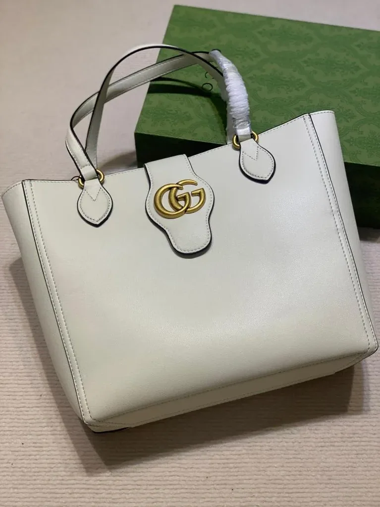 Gucci Medium Tote With Double G White / Gucci Medium Tote With Double G White /