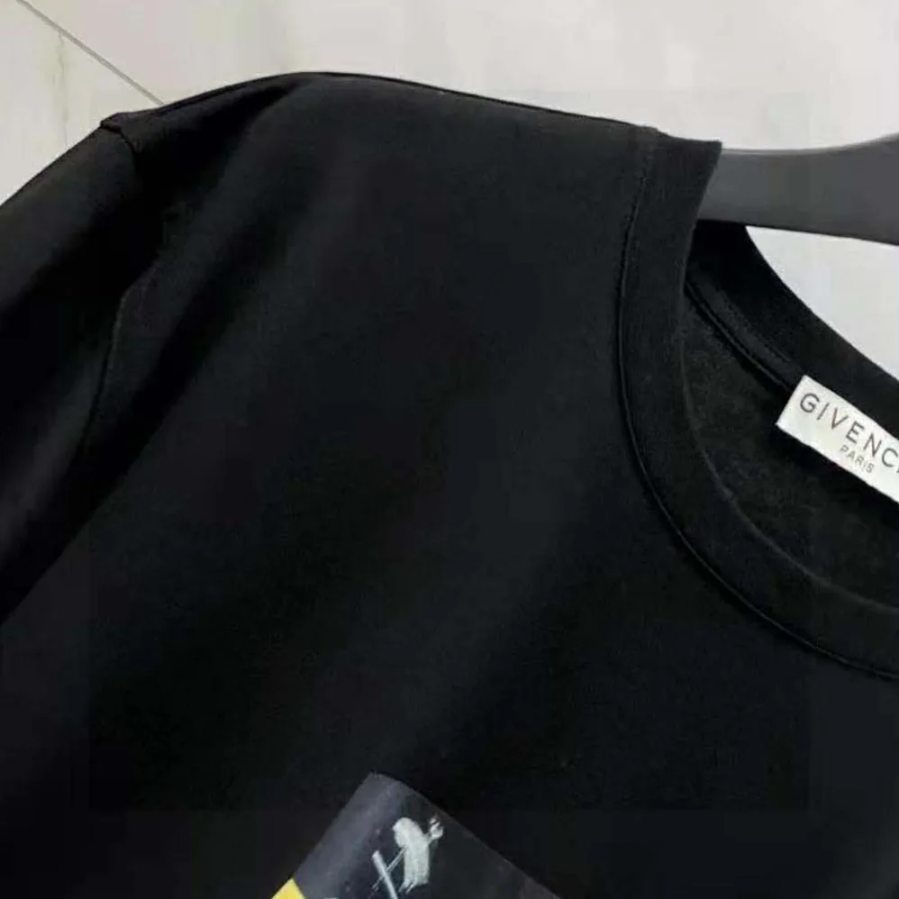 Givenchy Contrasted Black Jersey T-shirt with Black and White Photo Print for Men Givenchy Contrasted Black Jersey T-shirt with Black and White Photo Print for Men