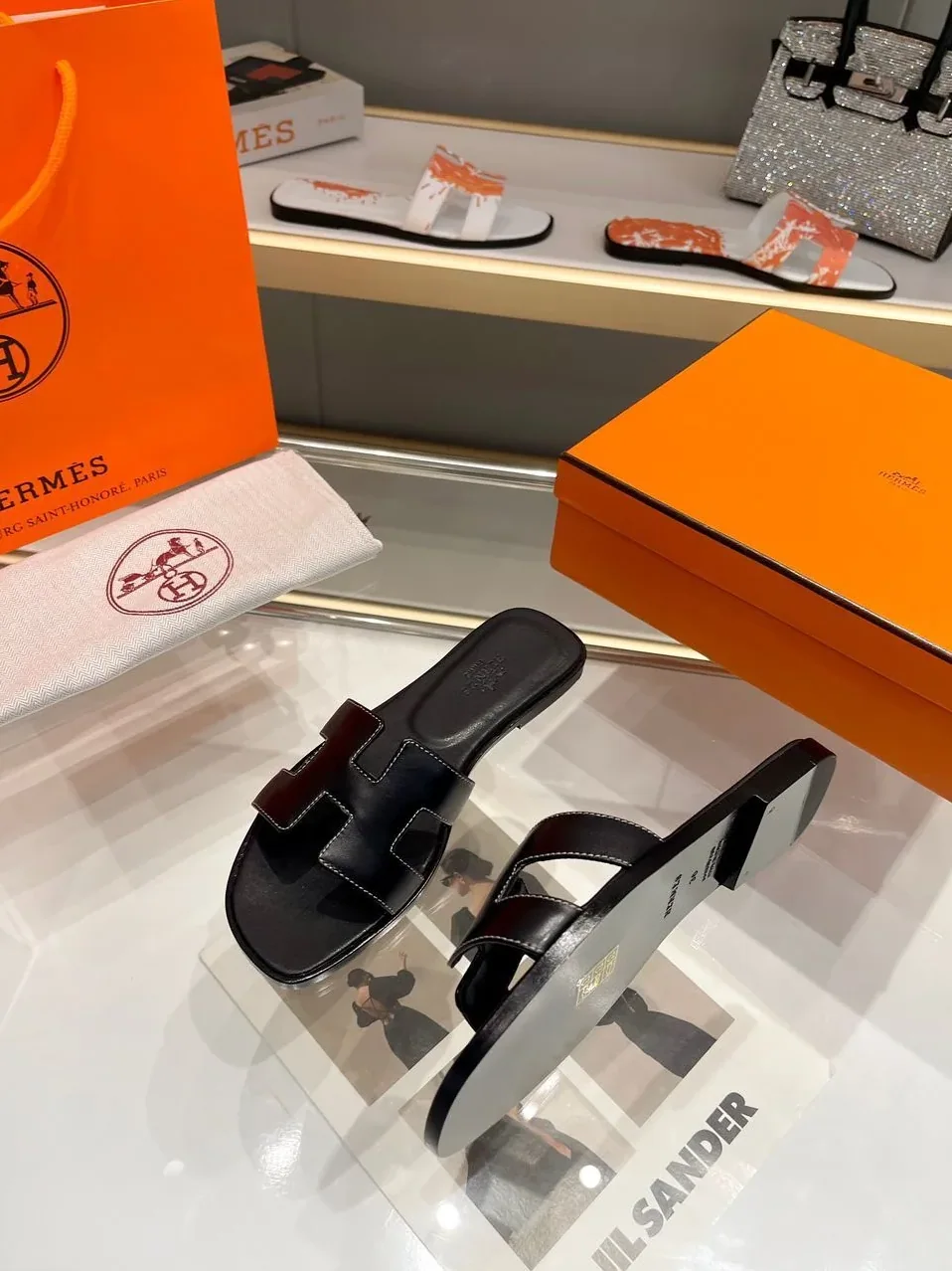 Hermes Oran Sandal Black , Shoes Hermes Oran Sandal Black , Shoes