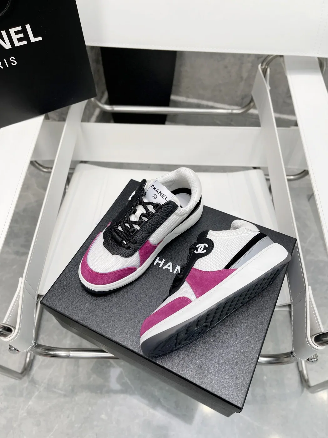 Chanel Sneakers White/Rosy , Shoes