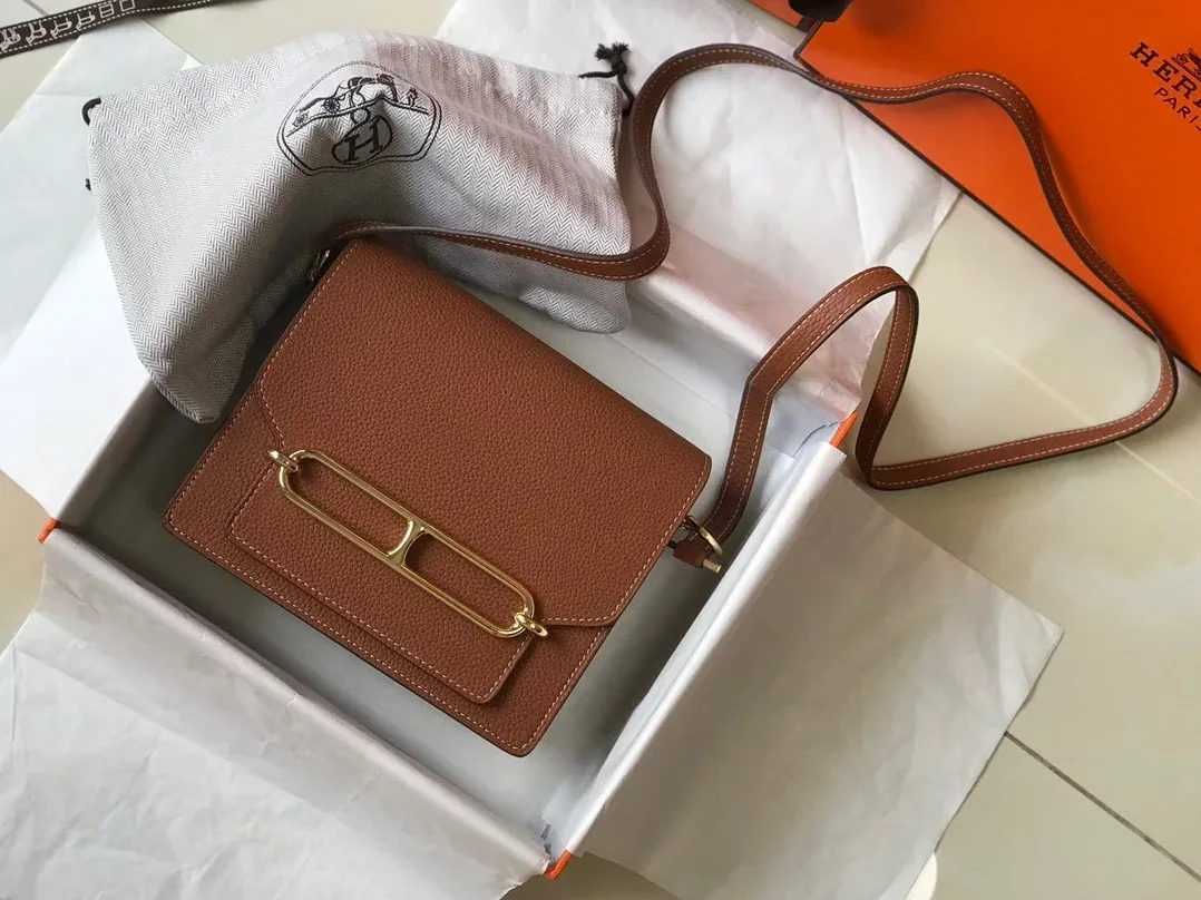 Hermes Mini Evercolor Sac Roulis 19 Brown Hermes Mini Evercolor Sac Roulis 19 Brown