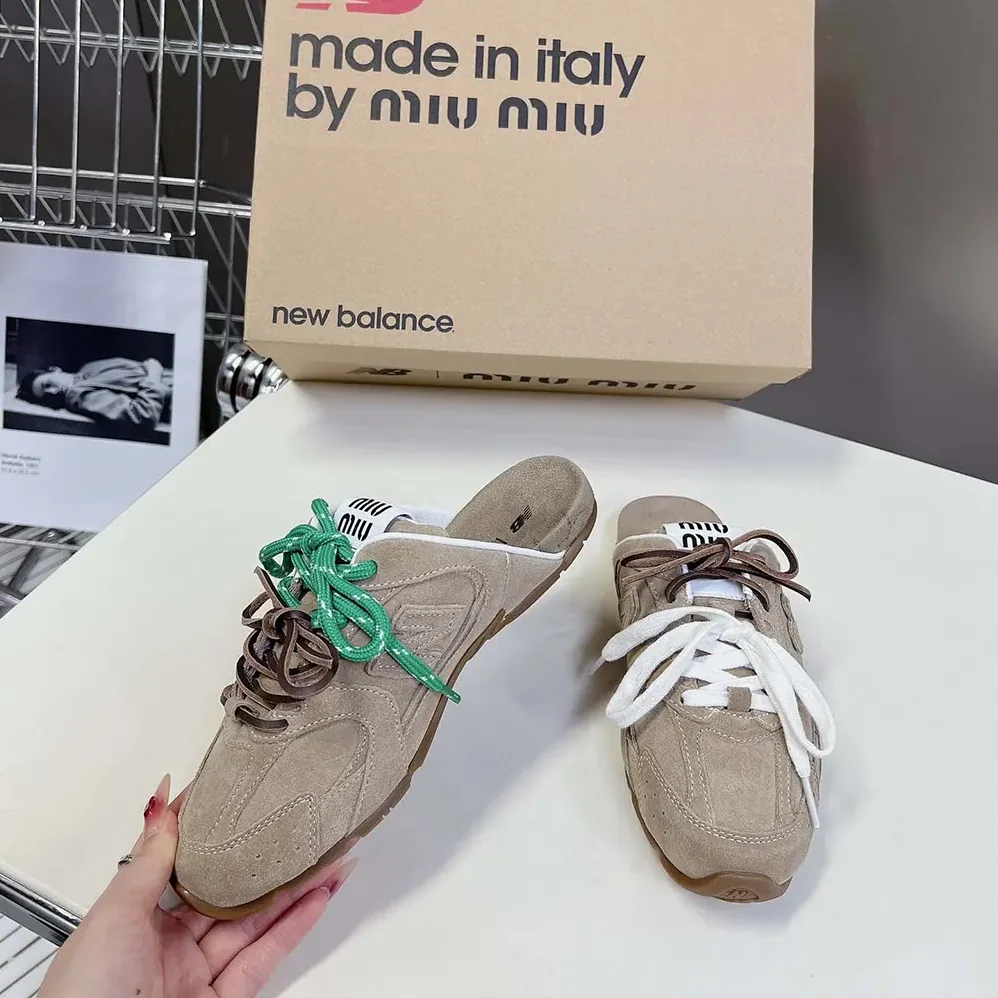 Miu Miu New Balance X Miu Miu 530 SL Faded Suede Mules for Women Miu Miu New Balance X Miu Miu 530 SL Faded Suede Mules for Women