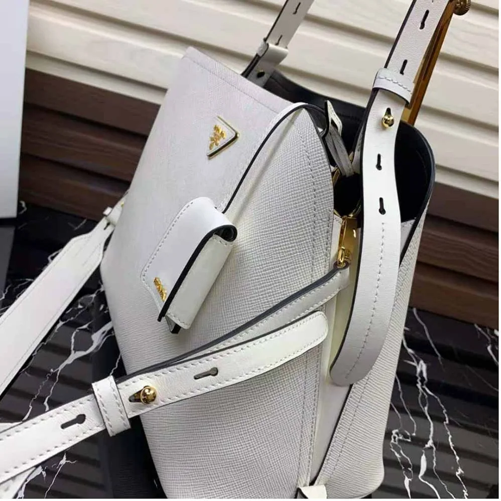 Prada Saffiano Leather Prada Matinee Bag for Women in White