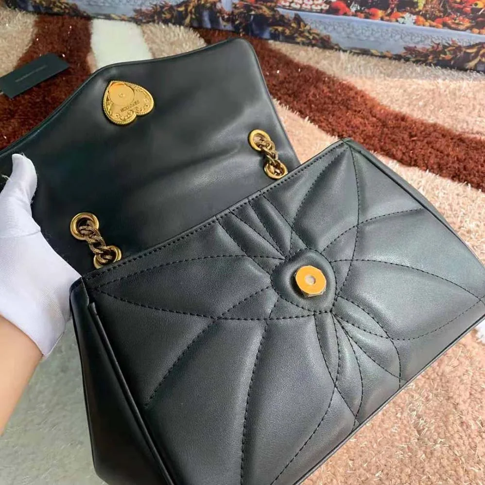 Dolce Gabbana D&G Large Devotion Shoulder Bag in Quilted Nappa Leather for Women in Black Dolce Gabbana D&G Large Devotion Shoulder Bag in Quilted Nappa Leather for Women in Black