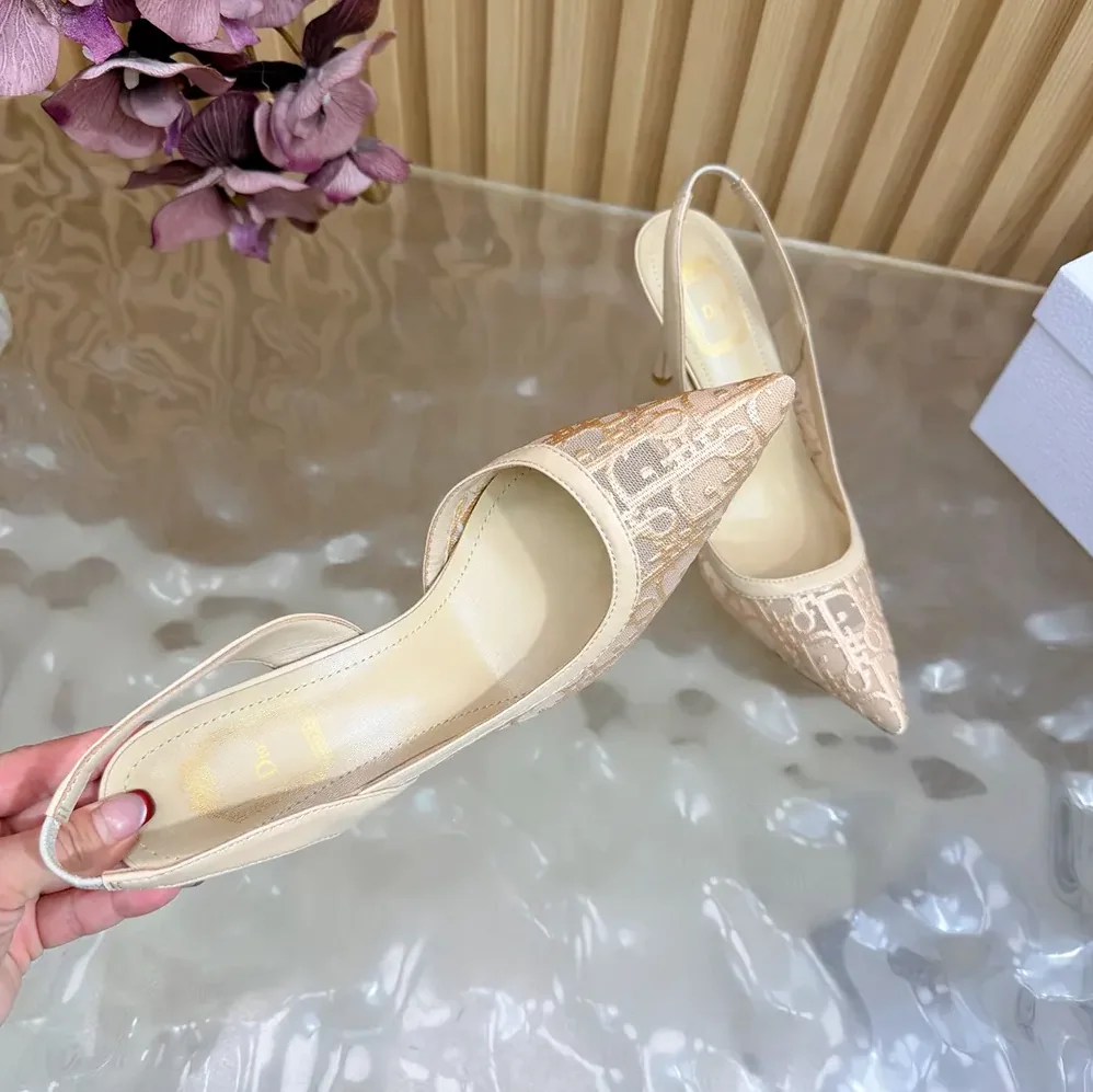 Dior Adiorable Slingback Pump Trench Dior Oblique Embroidered Mesh for Women Dior Adiorable Slingback Pump Trench Dior Oblique Embroidered Mesh for Women