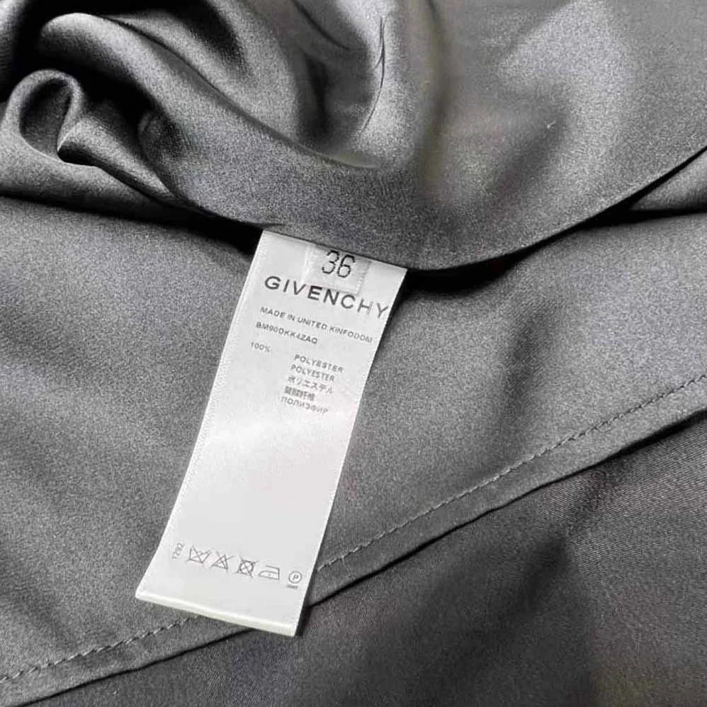 Givenchy Asymmetric Dress in Silk with Metallic Details for Women in Black