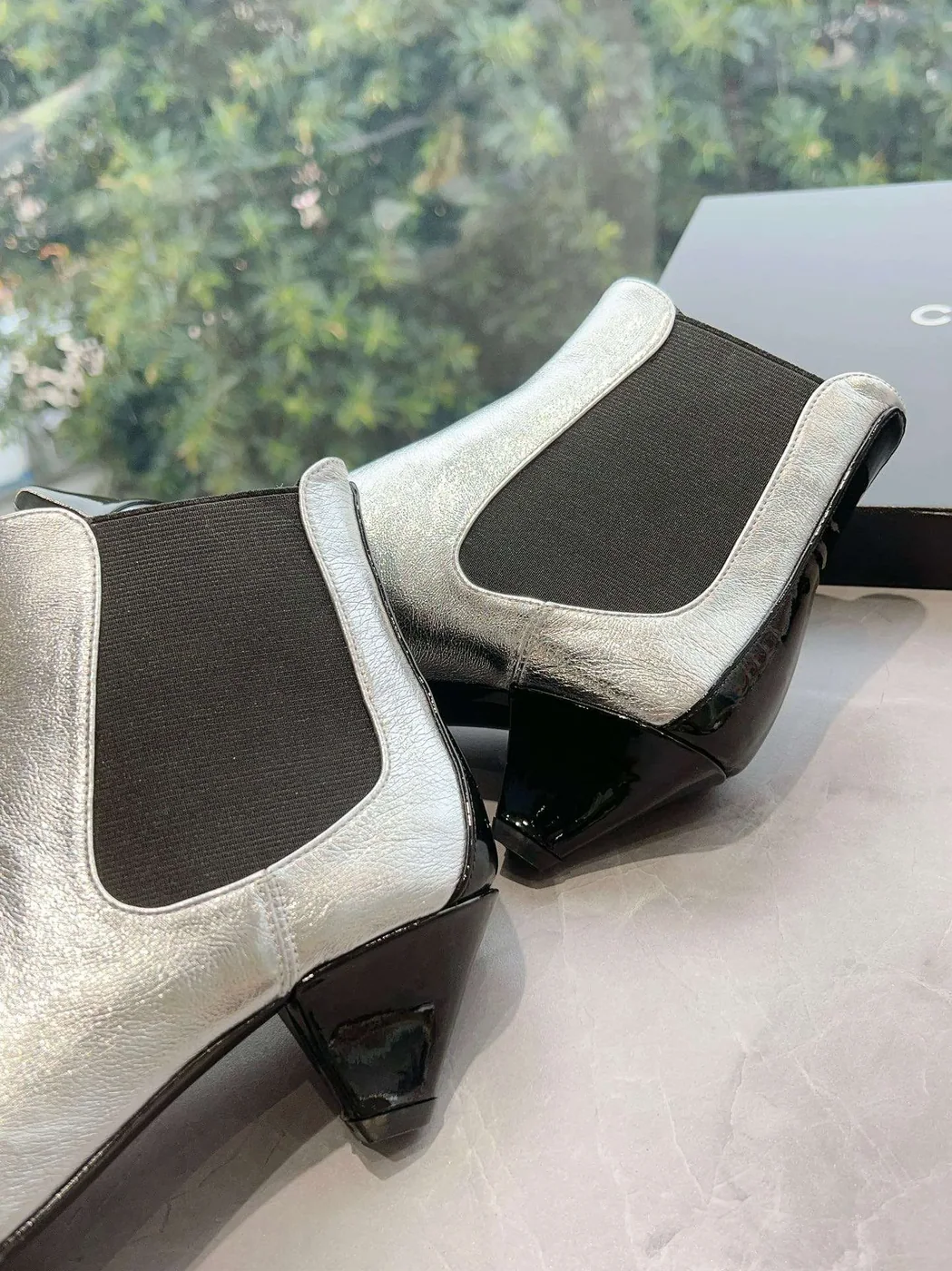 Chanel Martin Loafer Boot Silver Chanel Martin Loafer Boot Silver