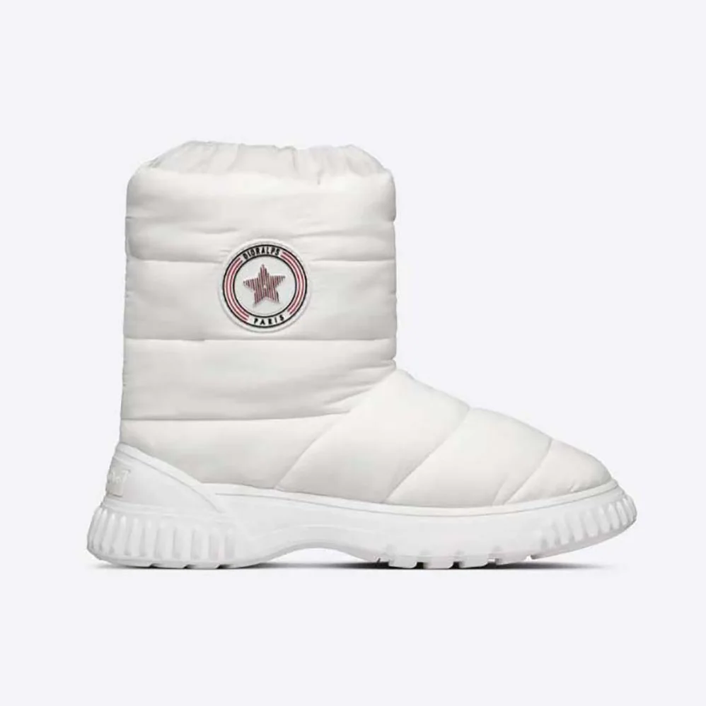Dior Dior Frost Ankle Boot White Quilted Nylon and Shearling for Women