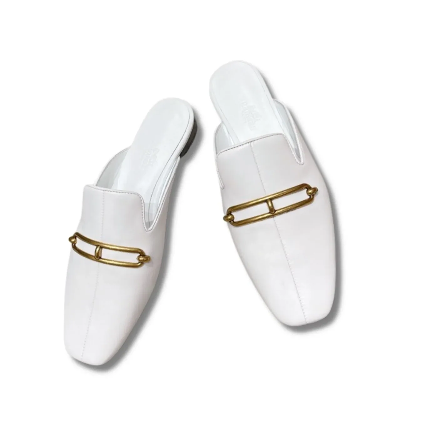 Hermes Esmee Mule White Hermes Esmee Mule White