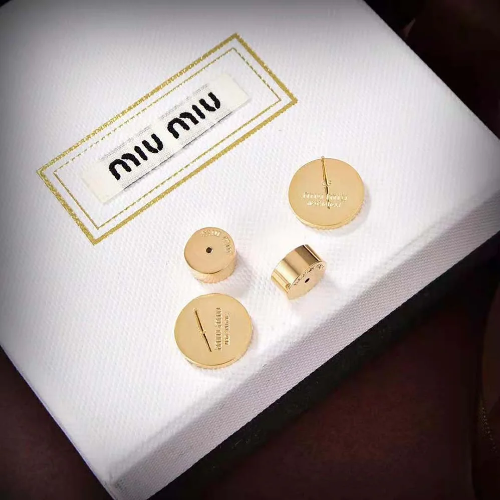 Miu Miu Enameled Metal Earrings for Women
